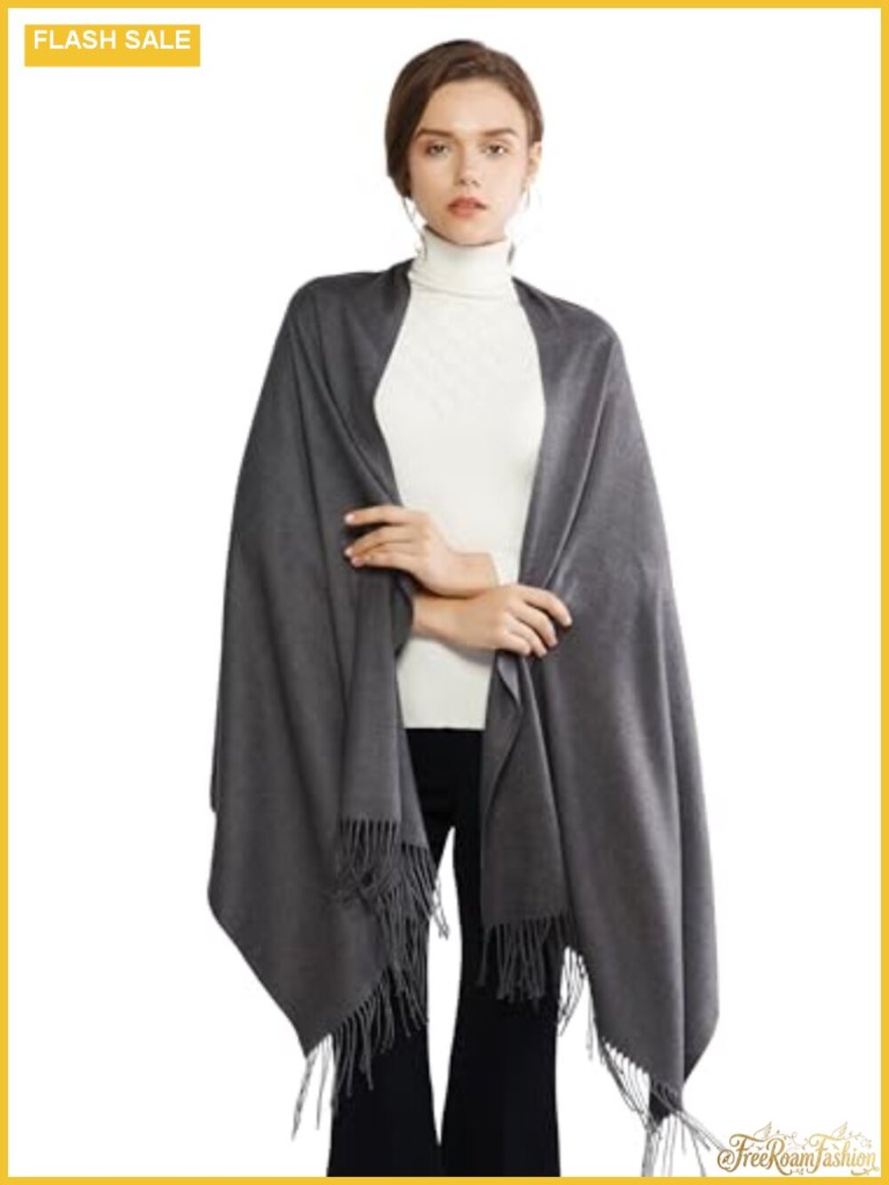 Fringe Shawl Wrap Pashmina Scarf for Wedding Evening Soft Cozy
